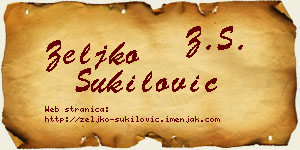 Željko Šukilović vizit kartica